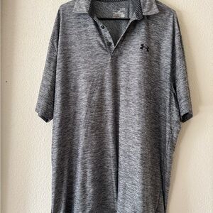 Under Armour Men's Heathered Black Polo Shirt